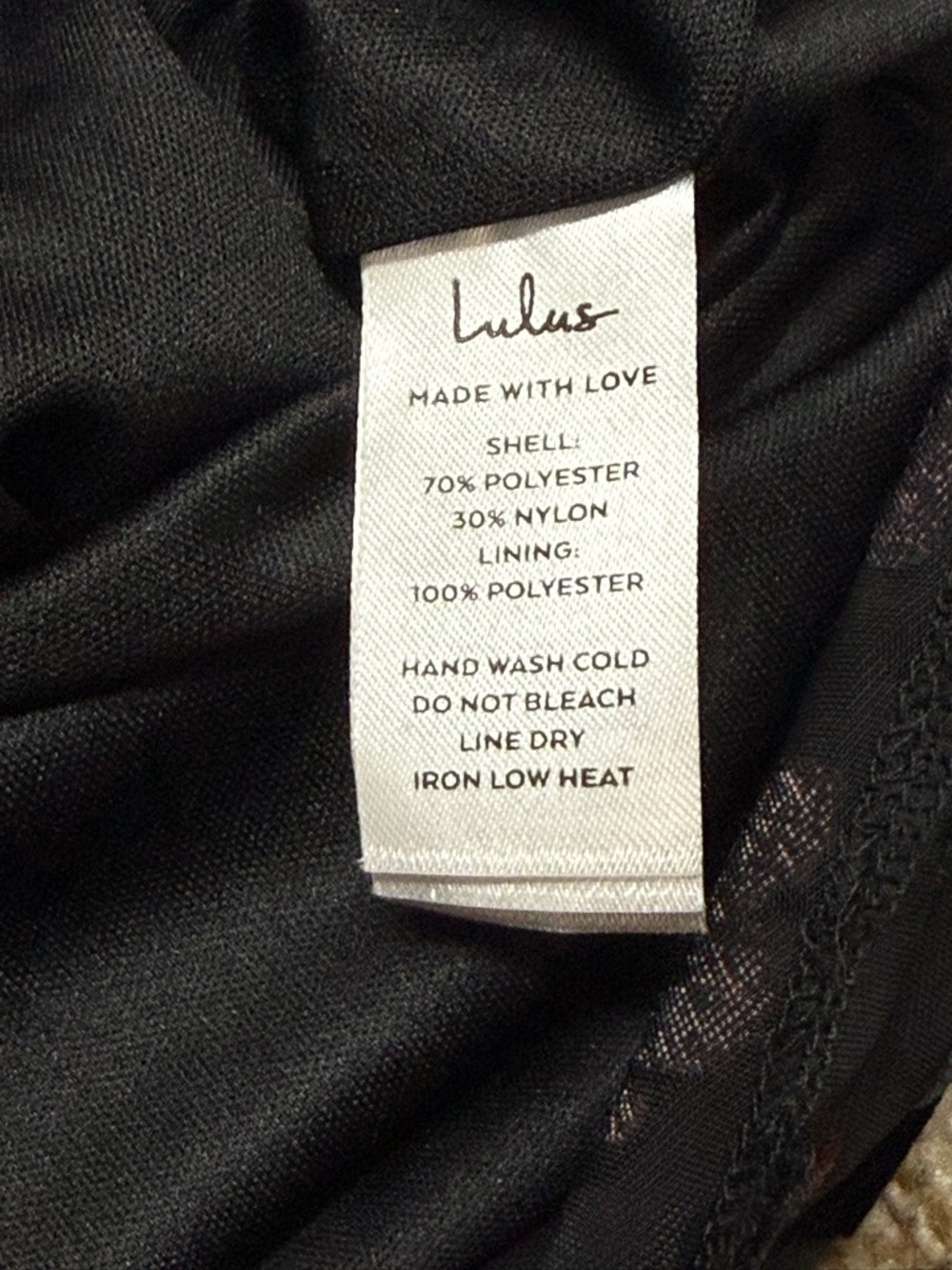 Lulu's Asymmetrical Velvet Floral Dress, Black and Plum - Picture 9 of 9